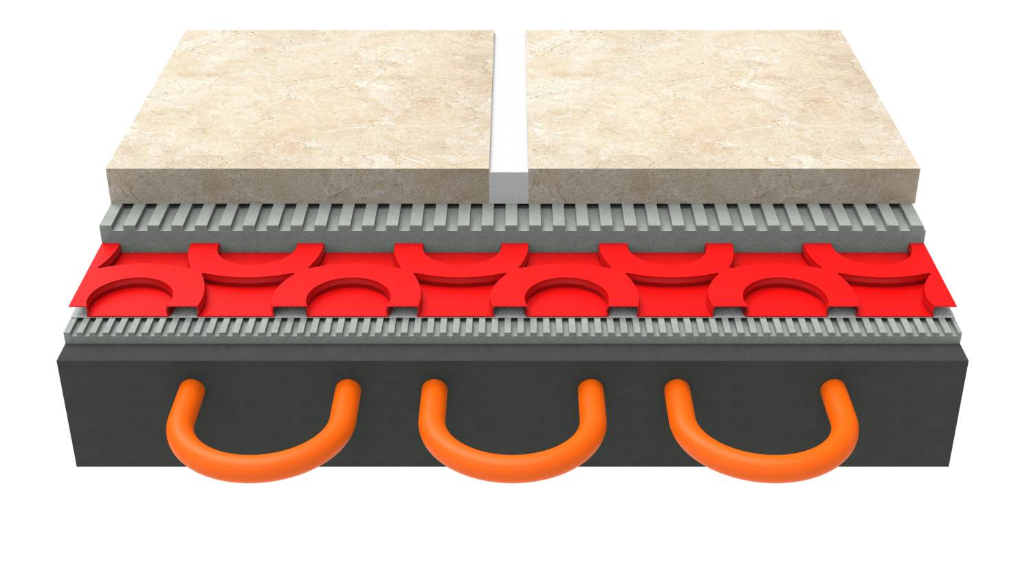 membrane underfloor heating.